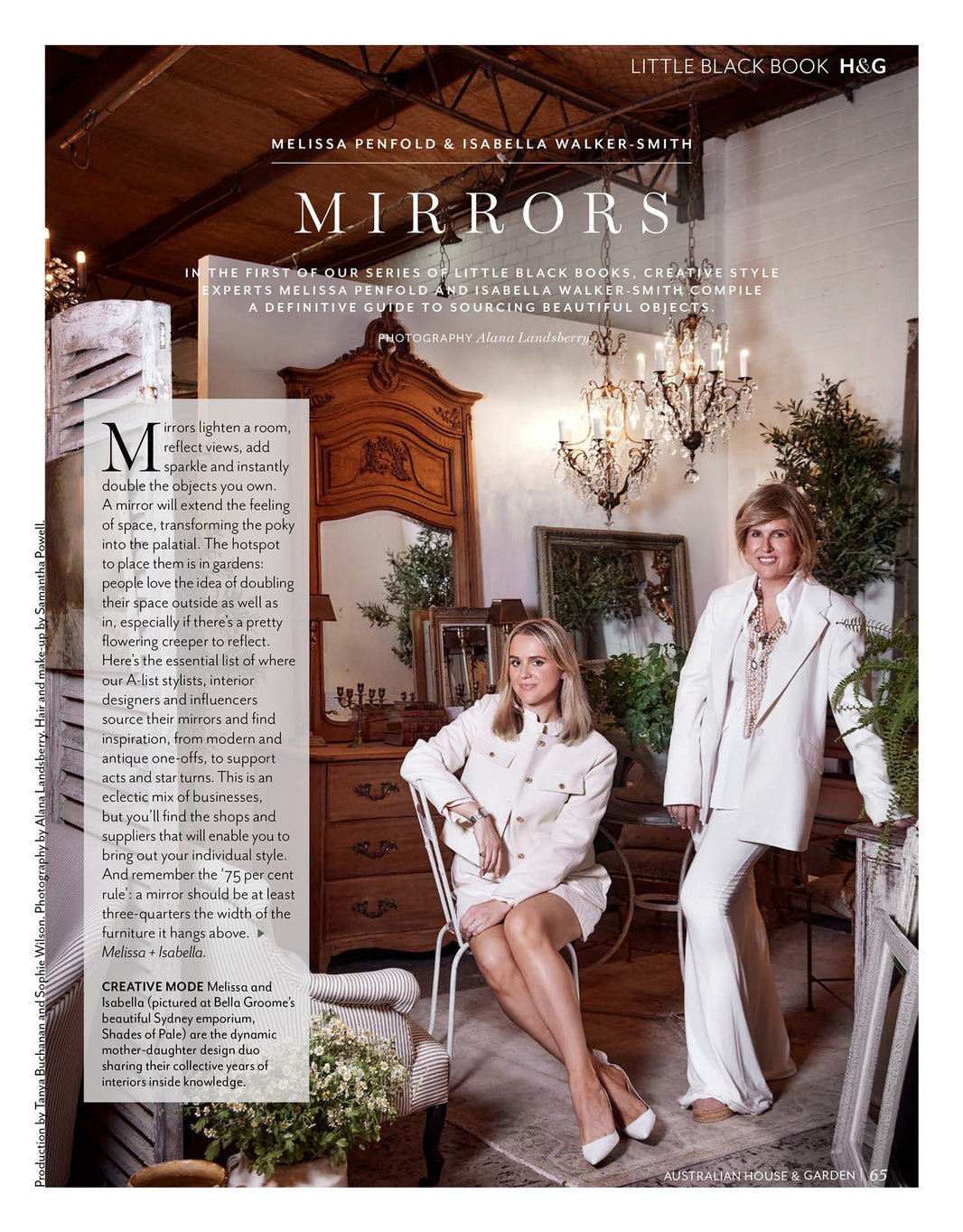LITTLE BLACK BOOK MIRRORS - HOUSE & GARDEN - JUNE 2024