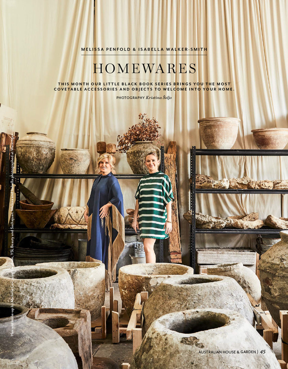 LITTLE BLACK CUSHIONS - HOUSE & GARDEN - JULY 2025