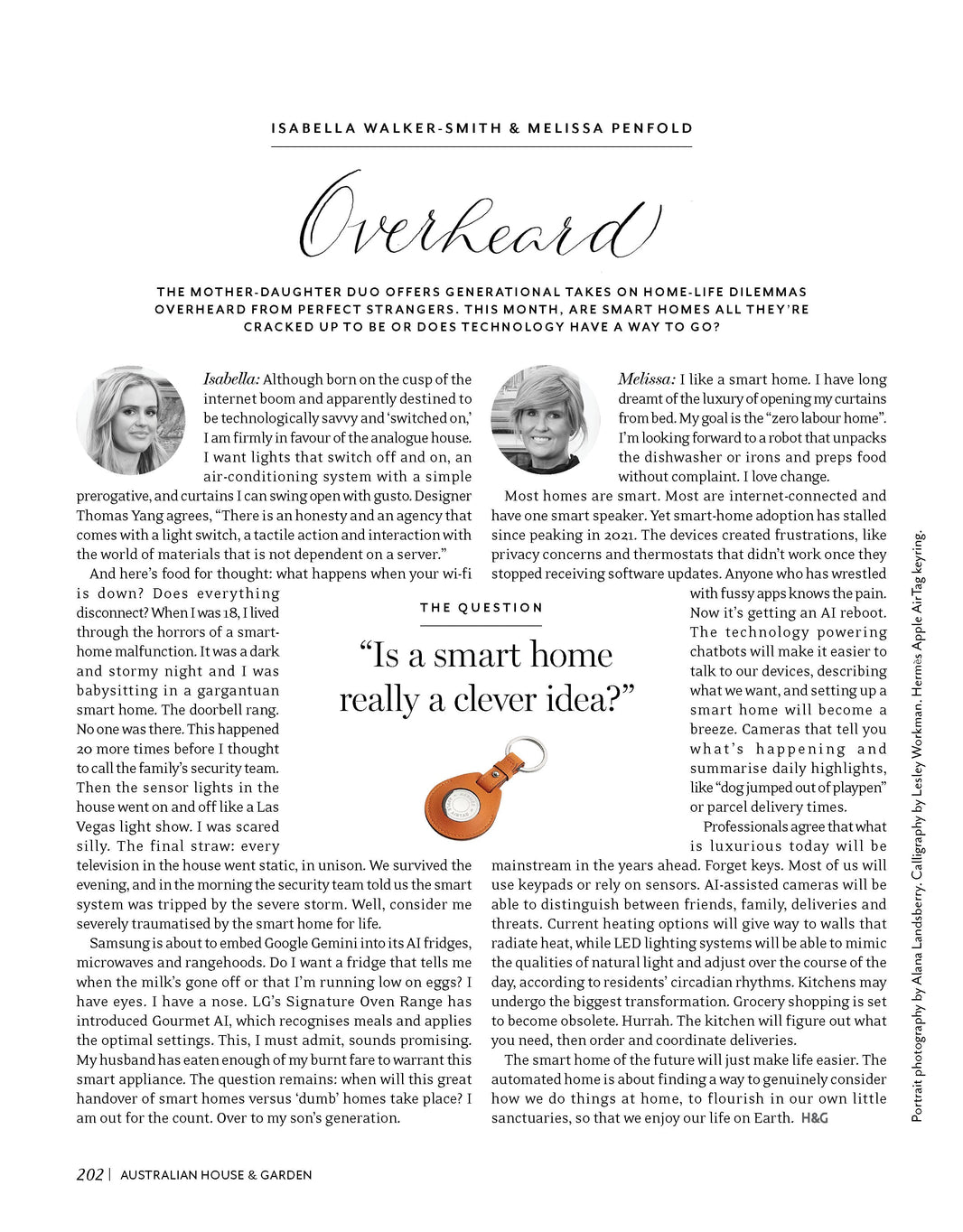 OVERHEARD, HOUSE & GARDEN, SEPTEMBER 2026