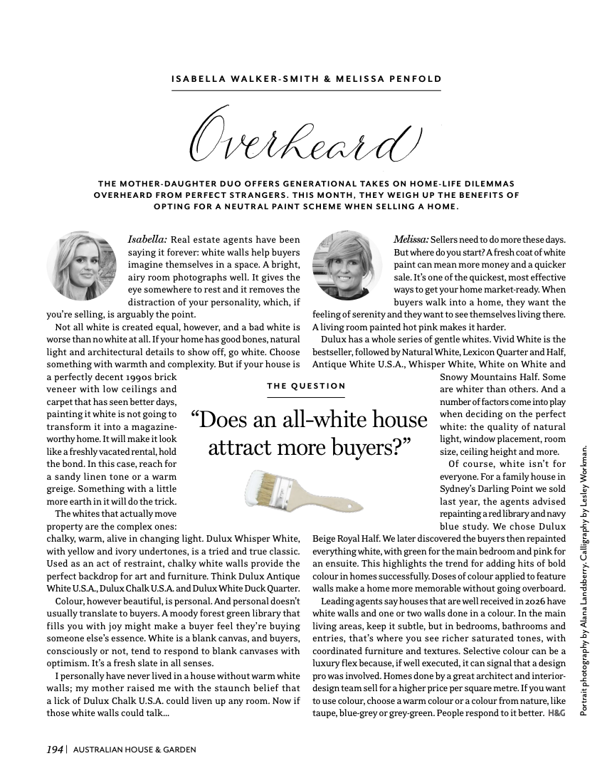 OVERHEARD, HOUSE & GARDEN, JUNE 2026