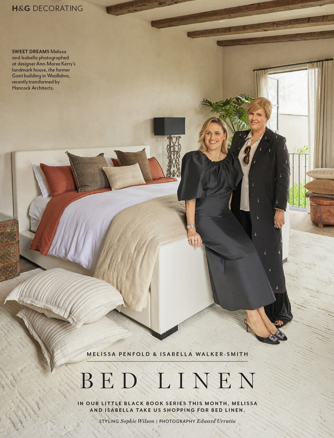 LITTLE BLACK BOOK BED LINEN - HOUSE & GARDEN - OCTOBER 2024