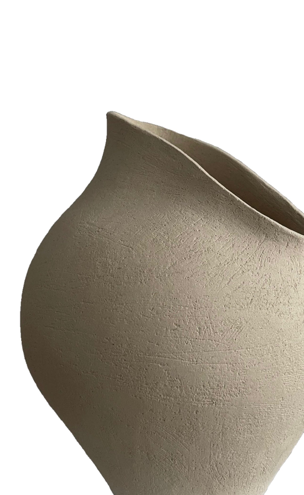 Contemporary Cream Ceramic Vase
