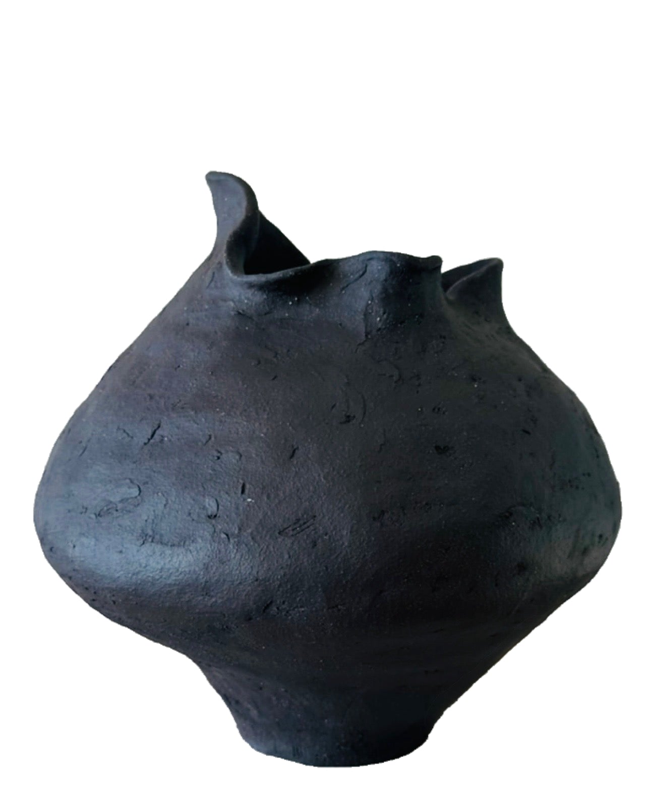 Contemporary Dark Clay Vase