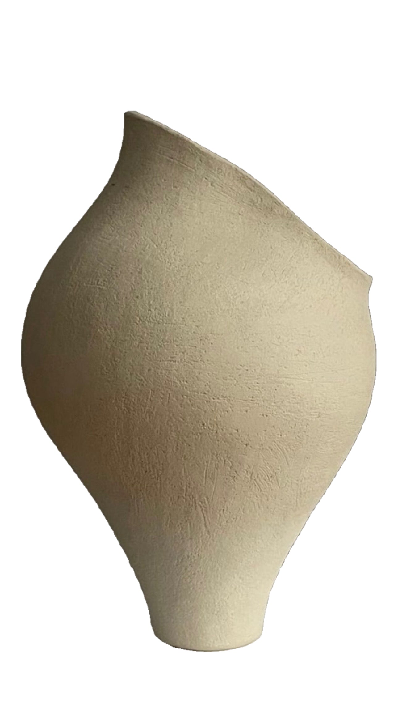 Contemporary Cream Ceramic Vase